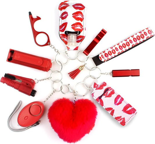 Valentine Safety Keychain Set 10pc